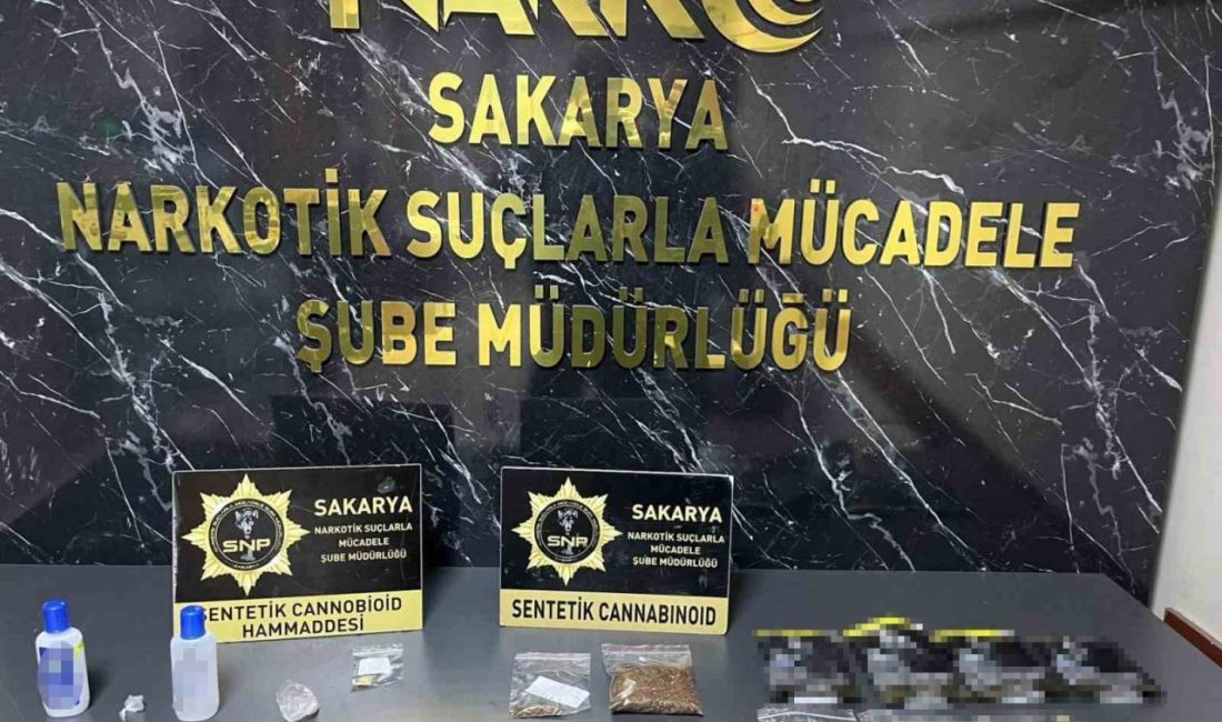 Sakarya’nın Adapazarı, Arifiye ve Akyazı ilçelerinde polis ekiplerince gerçekleştirilen uyuşturucu
