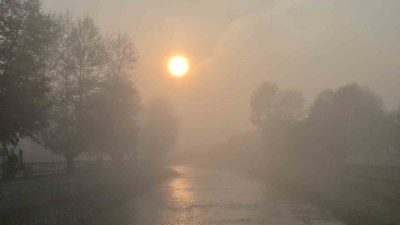 Düzce şehir merkezinde sabah saatlerinde sis etkili oldu. Görüş mesafesinin