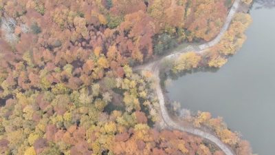 Düzce’nin Kaynaşlı ilçesinde yer alan Korugöl Tabiat Parkı, altyapı çalışmaları