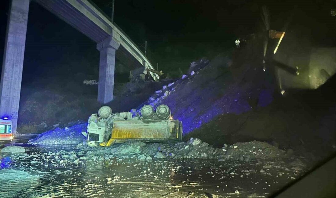 Bilecik’te Yüksek Hızlı Tren (YHT) şantiyesinde 15 metre yükseklikten devrilen