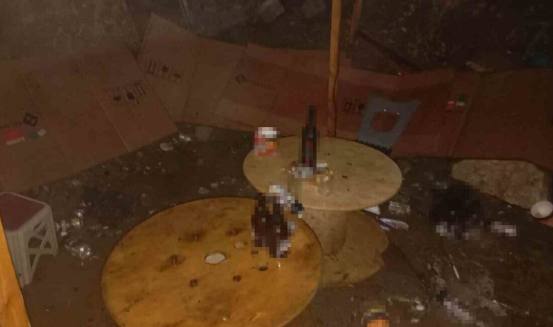 Sakarya’nın Akyazı ilçesinde alkol tüketenlerin adeta meskeni haline gelen baraka