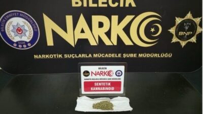 Bilecik’te aranması bulunan yabancı uyruklu bir şahıs, üzerinden uyuşturucu madde