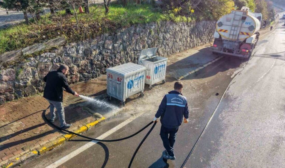 Başiskele Belediyesi ekipleri, ilçe genelinde yol, kaldırım ve ortak kullanım