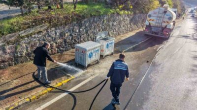 Başiskele Belediyesi ekipleri, ilçe genelinde yol, kaldırım ve ortak kullanım