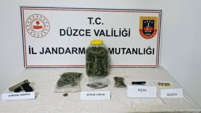 DÜZCE (İHA) – Düzce İl Jandarma Komutanlığı ekiplerinin düzenlediği operasyonda,