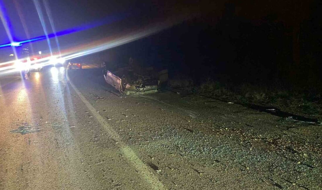 Bilecik’te kontrolden çıkan otomobil takla atarken, meydana gelen trafik kazasında