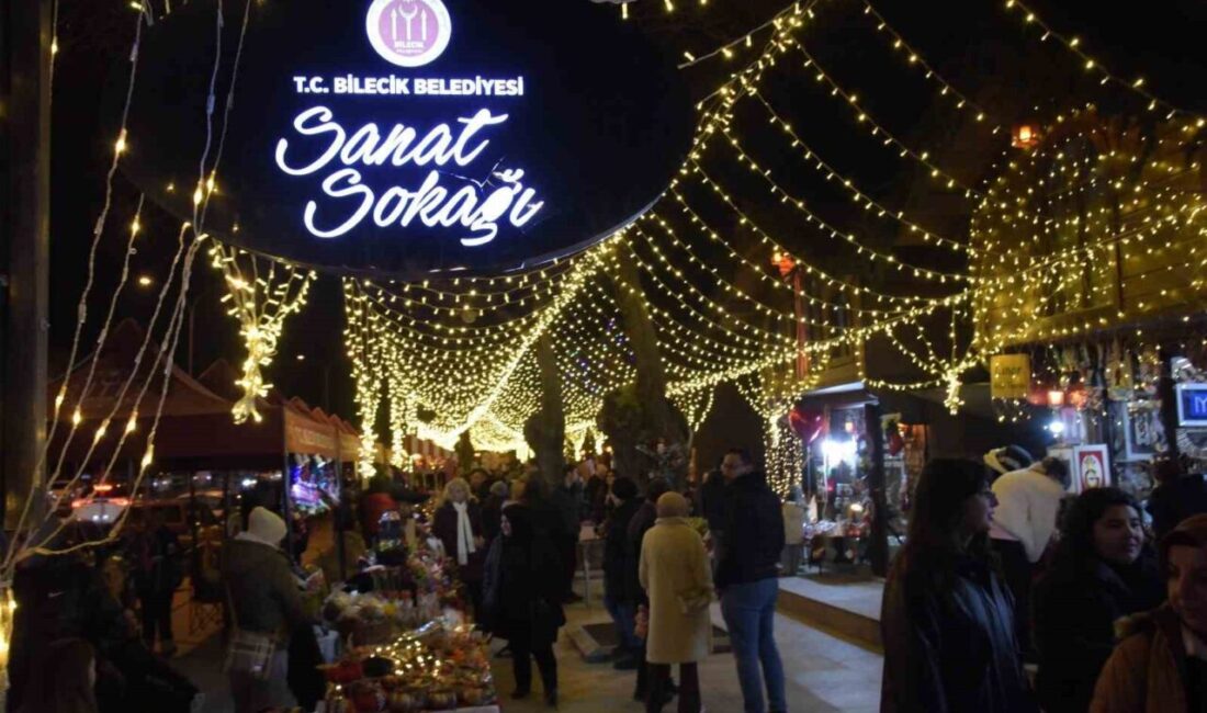Bilecik Belediyesi tarafından yeni yıl hazırlıkları kapsamında oluşturulan Sanat Sokağı,