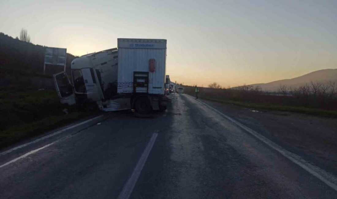 Bilecik’in Osmaneli ilçesinde kontrolden çıkan tırın karıştığı kazada sürücü hafif