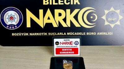 Bilecik’in Pazaryeri ilçesinde gerçekleştirilen narkotik operasyonunda uyuşturucu madde ele geçirilirken,