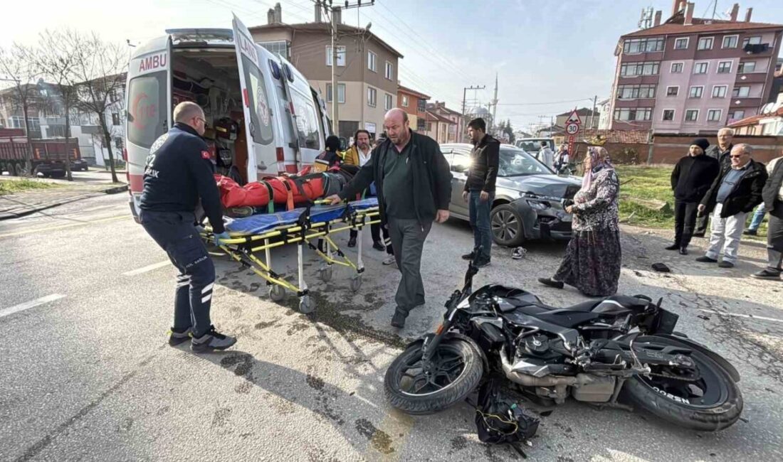 Bolu’da seyir halindeki cip ile çarpışan motosikletin sürücüsü yaralandı. Kaza,