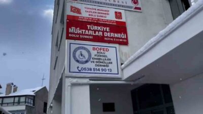 Bolu’da, Fiziksel Engelliler ve Gönüllüler Derneği’nin (BOFED) binasına girmeye çalışan