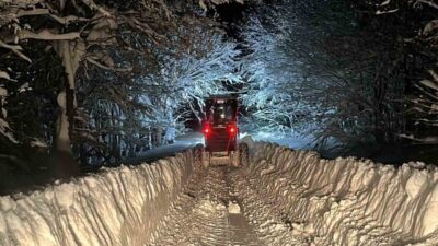 Bolu’da etkili olan yoğun kar yağışı nedeniyle kapanan 263 köy