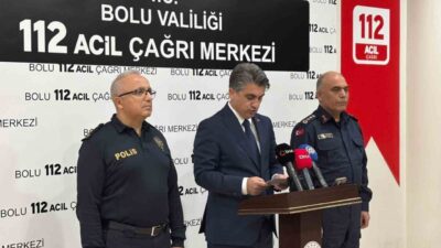 Bolu Valisi Abdulaziz Aydın, yeni yıl tedbirleri kapsamında 112 Acil