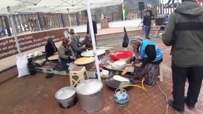 Bolu’da Gazze için düzenlenen hayır panayırı yoğun ilgi gördü. El