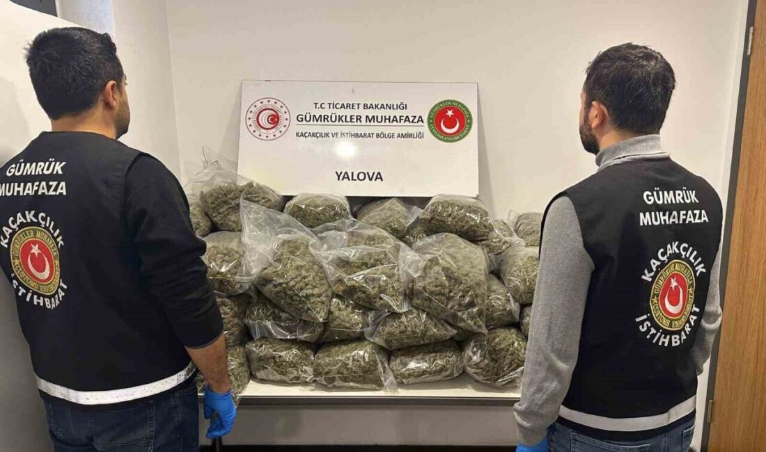 Fransa’dan Yalova limanına gemiyle gelen tırda 37 kilo 742 gram
