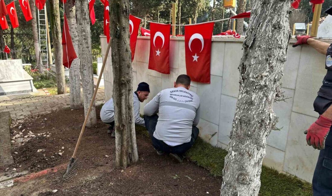 Gebze Şehitliği’nde bakım ve onarım çalışması yapıldı Gebze Belediyesi ekiplerince ilçedeki şehitlikte kapsamlı bakım, onarım ve çevre