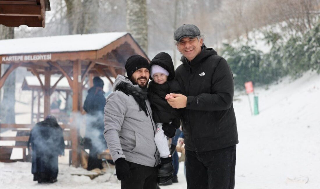 Kartepe Belediyesi tarafından hizmete sunulan mesire alanı, kar yağışının ardından