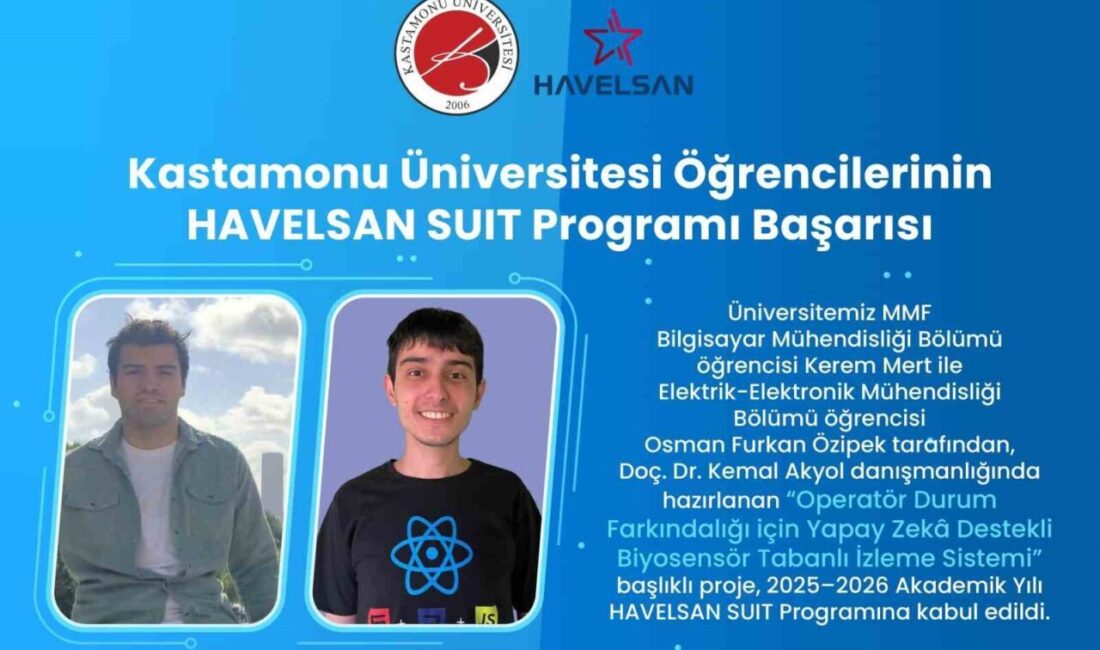 Kastamonu Üniversitesi öğrencileri tarafından hazırlanan “Operatör Durum Farkındalığı için Yapay