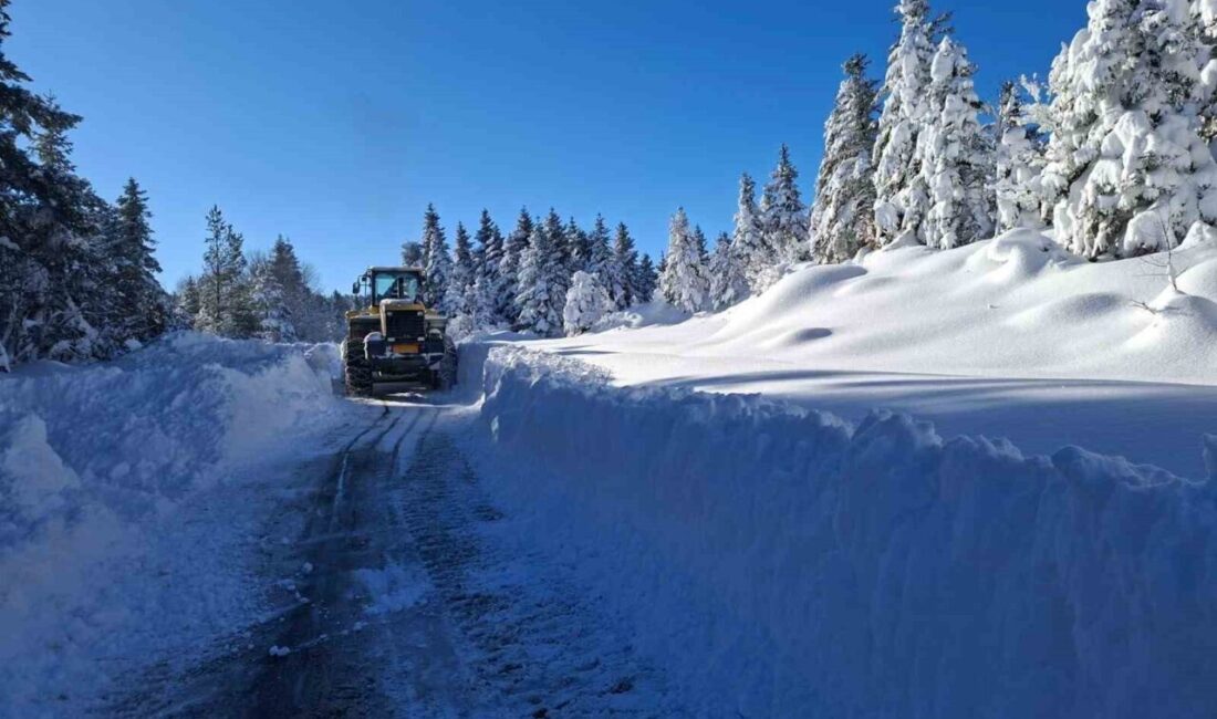Kastamonu’da ekiplerin çalışmasıyla, kar sebebiyle kapalı köy yolu sayısı da