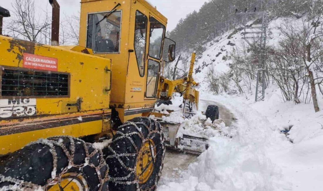 Kastamonu’da etkili olan kar yağışı sebebiyle kapalı köy yolu sayısı