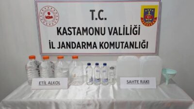 Kastamonu’da jandarma ekipleri tarafından yılbaşı öncesi 30 litre etil alkol,