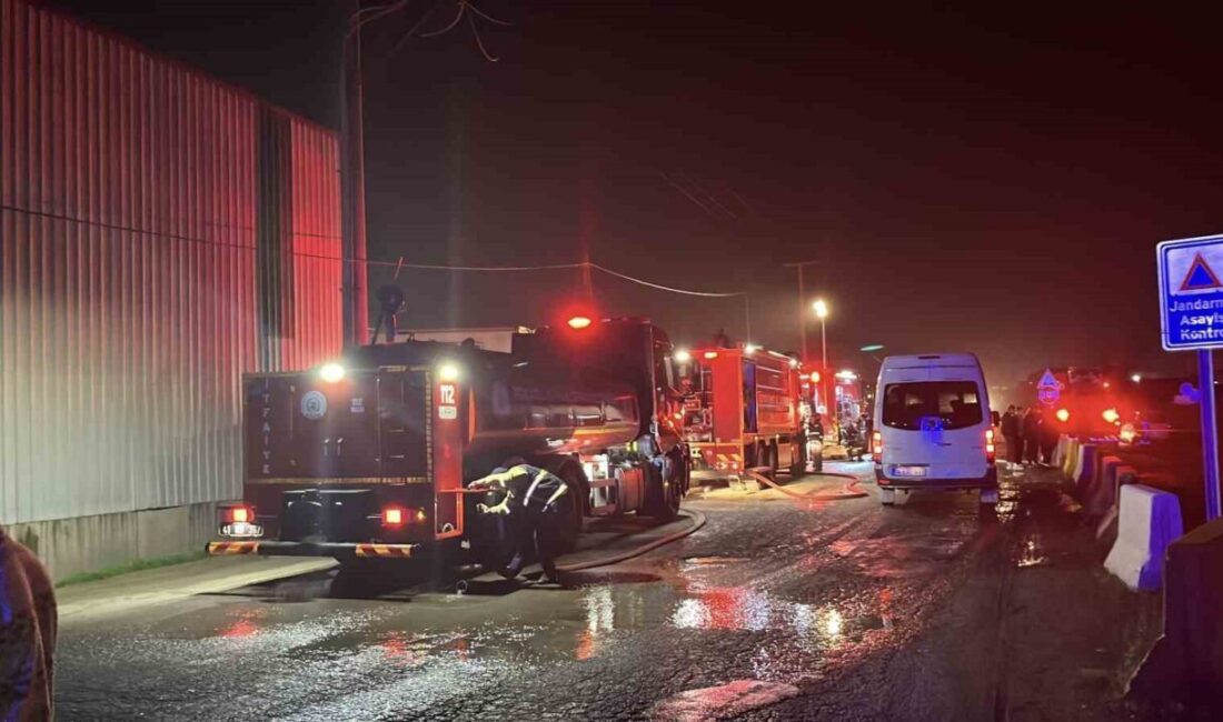 Kocaeli’nin Gebze ilçesinde bir geri dönüşüm deposunun ofis bölümünde çıkan