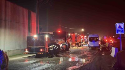 Kocaeli’nin Gebze ilçesinde bir geri dönüşüm deposunun ofis bölümünde çıkan