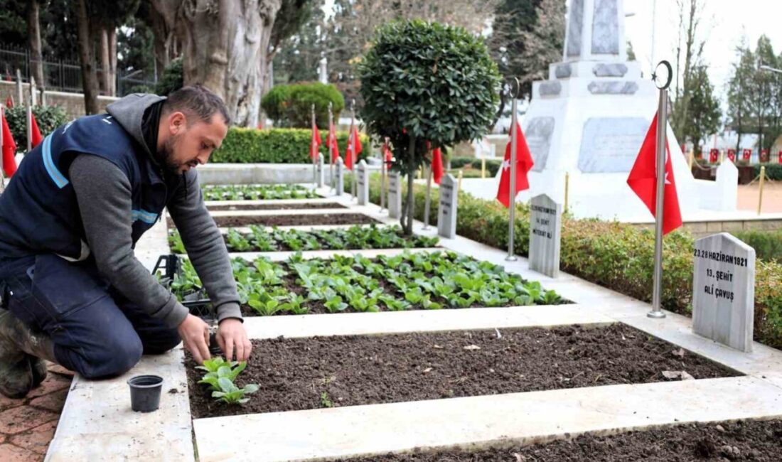 Kocaeli Büyükşehir Belediyesi ekipleri, İzmit Bağçeşme’deki Namazgâh ve Polis şehitliklerinde