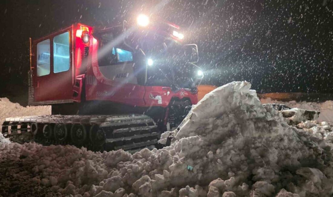 Kastamonu’nun Bozkurt ilçesinde kar yağışı sebebiyle yolu ulaşıma kapanan köydeki