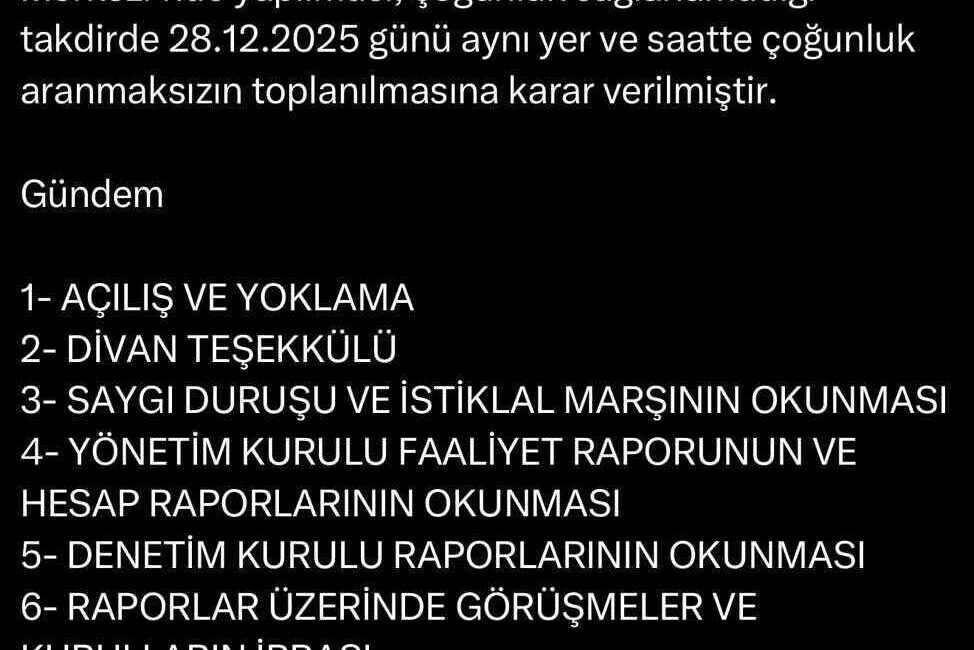 Muhammet Kıratlı’nın istifası sonrası Sakaryaspor’da kongre süreci başladı Sakaryaspor Başkanı Muhammet Kıratlı’nın istifasının ardından olağanüstü genel kurul toplantısı