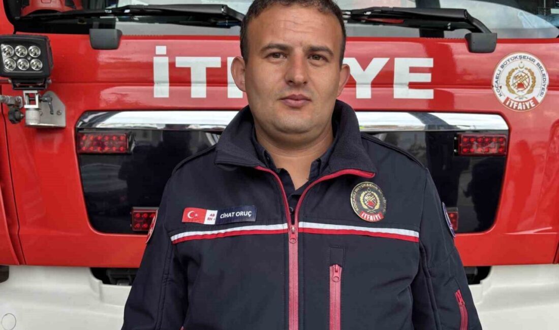 Kocaeli’nin Başiskele ilçesinde 5 katlı apartmanda çıkan yangında, mahsur kalan