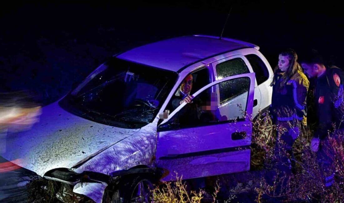 Sakarya’nın Akyazı ilçesinde kontrolden çıkıp tarlaya giren otomobilin sürücüsü, uzun