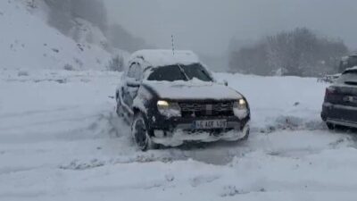 Sakarya’da etkisini gösteren kar yağışı, yüksek kesimlerde yer yer 30