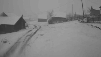 Sakarya’nın Hendek ilçesindeki yaylalar etkili olan kar yağışıyla birlikte beyaza