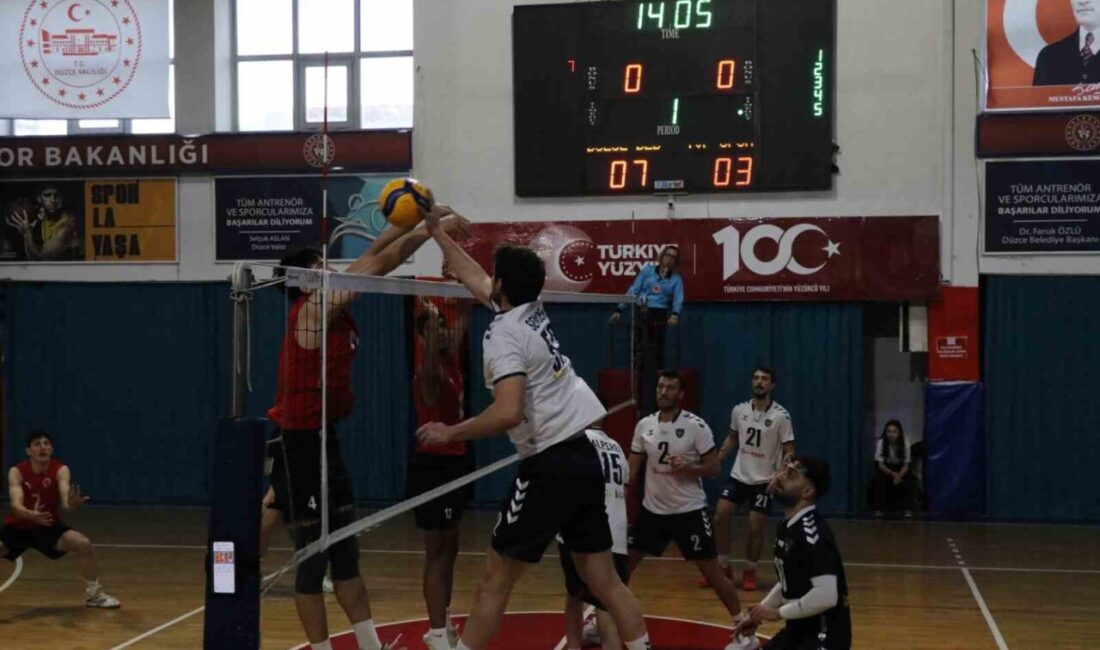 TVF Erkekler 1. Ligi: Düzce Belediyesi Spor Akademisi: 3 – TVF Spor Lisesi : 2 2 mağlup etti. TVF Erkekler 1. Lig’de Düzce Belediyesi Spor