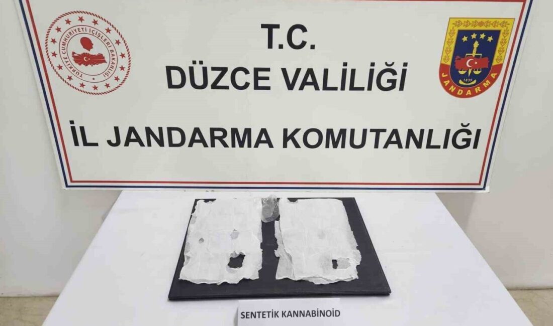 DÜZCE (İHA) – Düzce İl Jandarma Komutanlığı Narkotik Suçlarla Mücadele