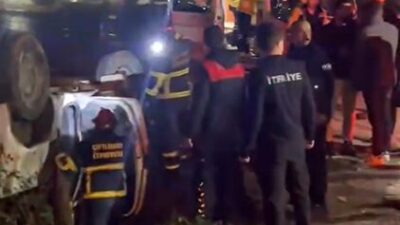 Yalova’nın Çiftlikköy ilçesinde kontrolden çıkan otomobilin takla atması sonucu meydana