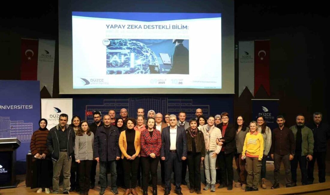 Yapay zeka destekli bilim anlatıldı Düzce Üniversitesi Araştırma Dekanlığı tarafından düzenlenen “Yapay Zeka Destekli Bilim: