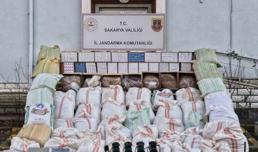 Sakarya’nın Serdivan ilçesinde jandarma ekiplerince yapılan kaçakçılık operasyonunda 3 ton