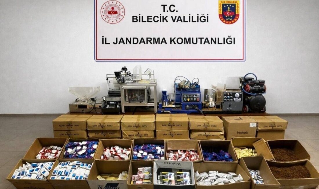 Bilecik’te jandarma ekiplerince gerçekleştirilen operasyonda 126 bin 840 adet makaron