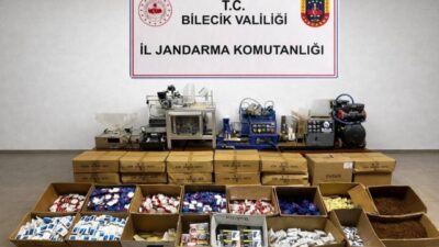Bilecik’te jandarma ekiplerince gerçekleştirilen operasyonda 126 bin 840 adet makaron