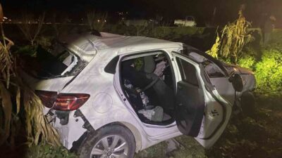 Bilecik’in Osmaneli ilçesinde otomobilin tırlara çarpması sonucu meydana gelen trafik