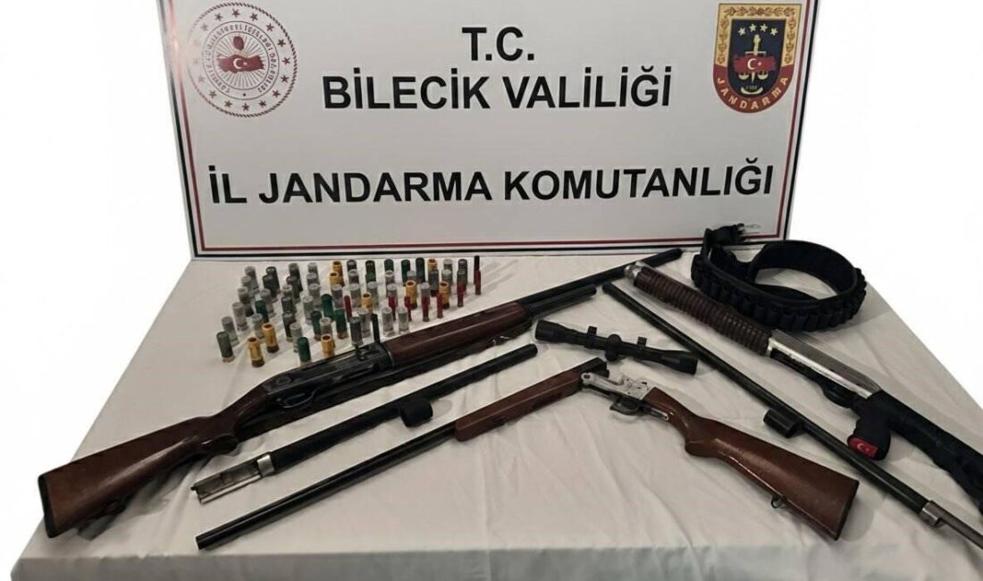 Bilecik’te 1 adreste bulunan ruhsatsız av tüfeklerine 24 bin 585
