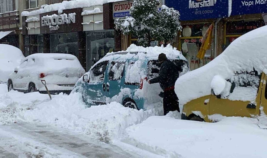 Bolu’da son 5 yılın en yoğun kar yağışının ardından vatandaşlar