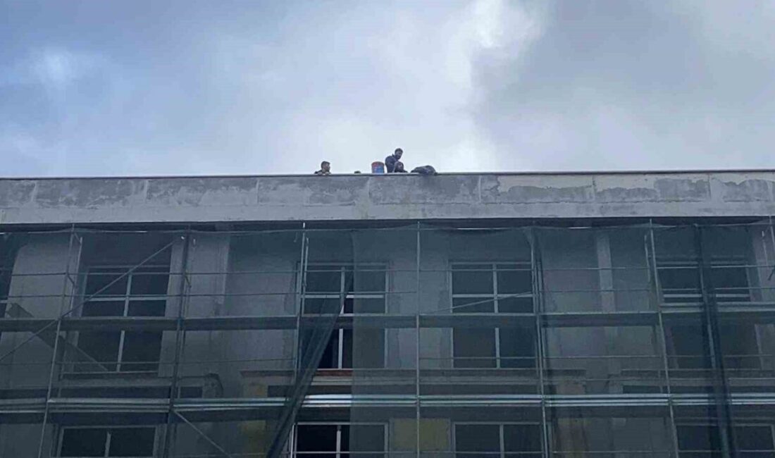 Bolu’da yaklaşık 1.5 yıldır devam eden uygulama okulu inşaatında çalışan