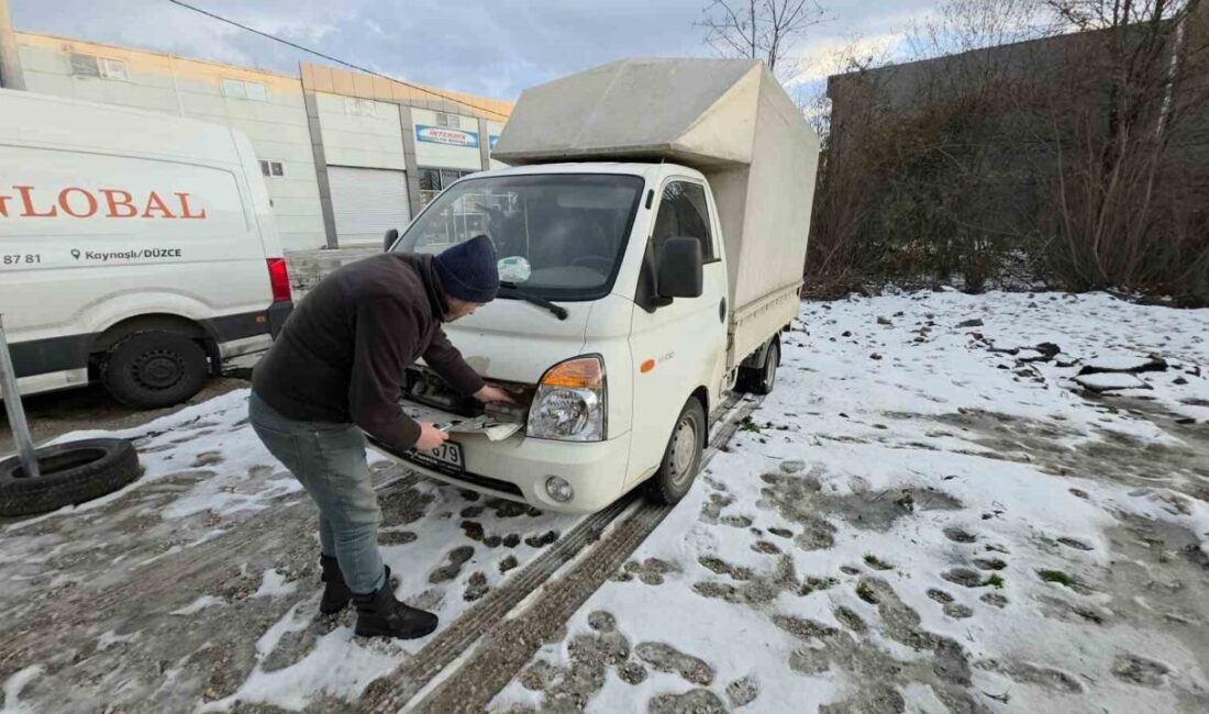 DÜZCE (İHA) – Düzce’de hava sıcaklığının sıfırın altında 10 dereceye