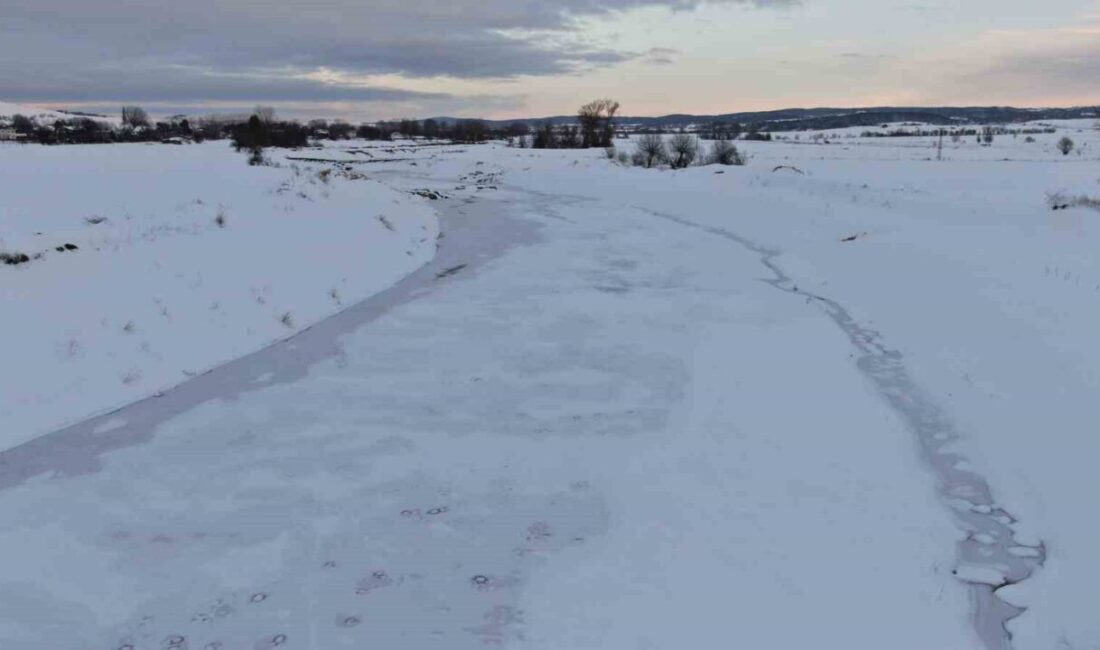 Kastamonu buz kesti: Dereler, barajlar ve göletler dondu En düşük hava sıcaklığının sıfırın altında 20 derece olarak ölçüldüğü
