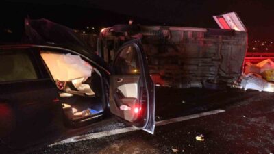 Anadolu Otoyolu’nun Sakarya geçişinde 1 kişinin hayatını kaybettiği, 3 kişinin