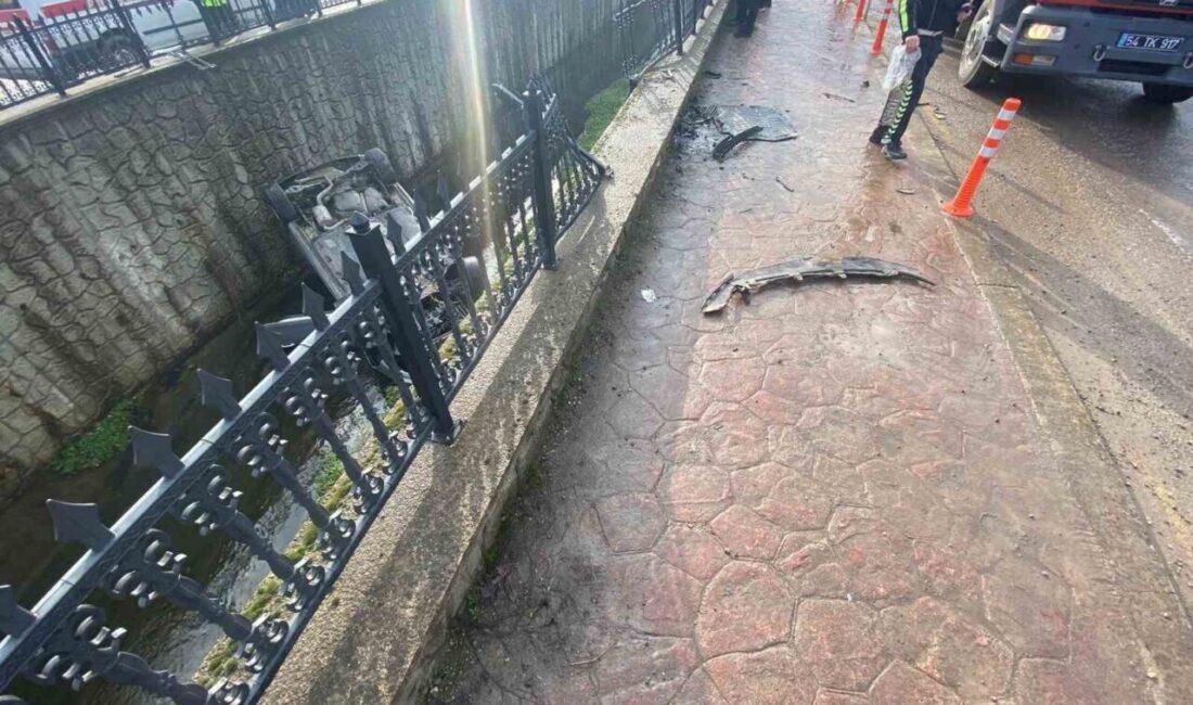 Sakarya’da otomobiliyle su kanalına devrilen ve hastanede tedavi gören sürücü,