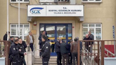 Yalova SGK İl Müdürlüğü binasında kurum tarafından icra edilen bir